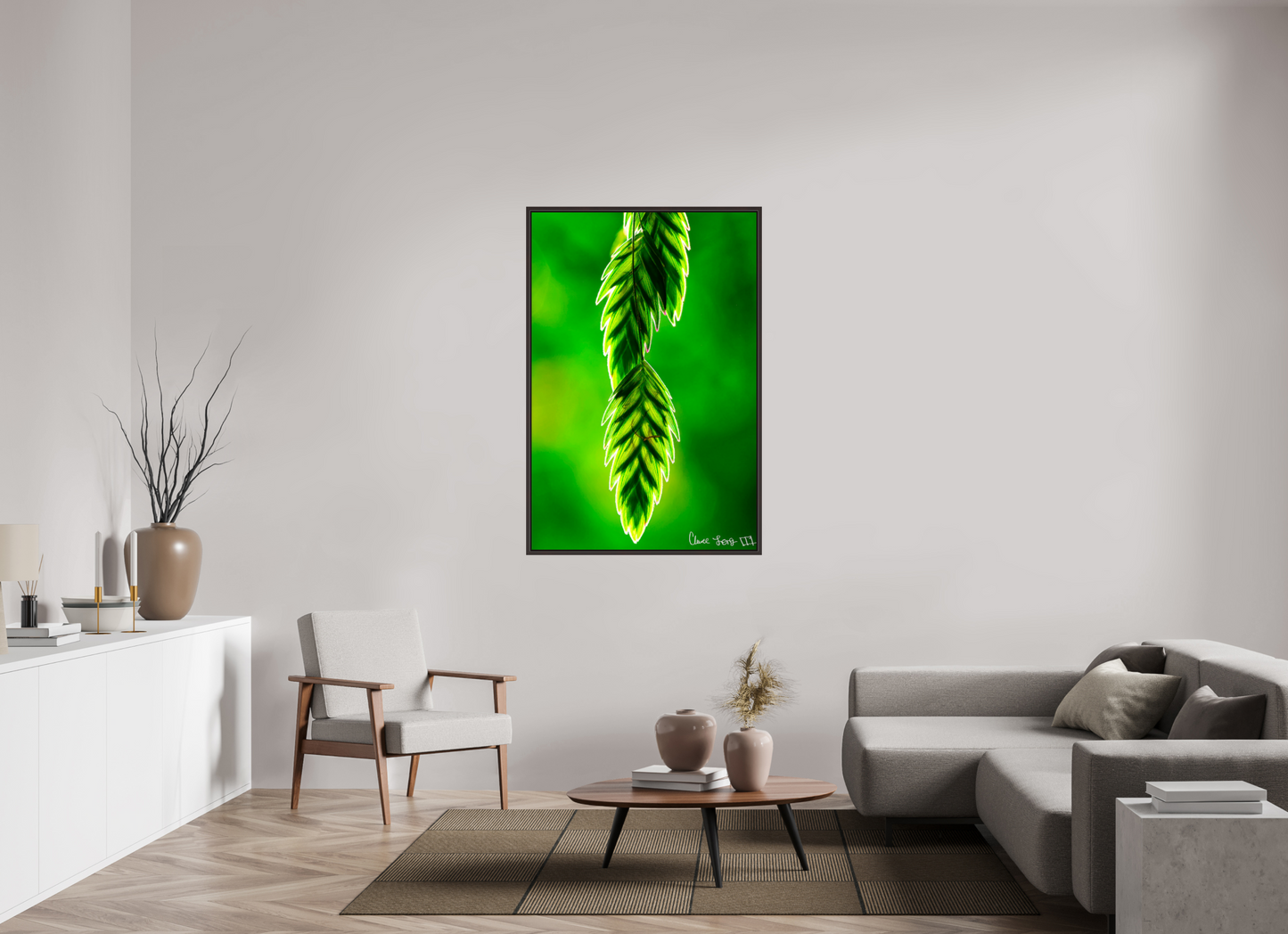 36 x 54″, Floater Frame Alder Brown Harmonic Trinity