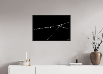 30 x 20″, Floater Frame Black Oak Wispy Junction