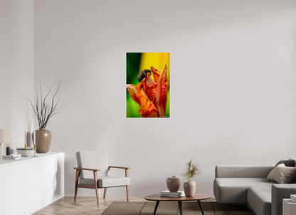 24 x 36″, Glossy Metal Perched Grave