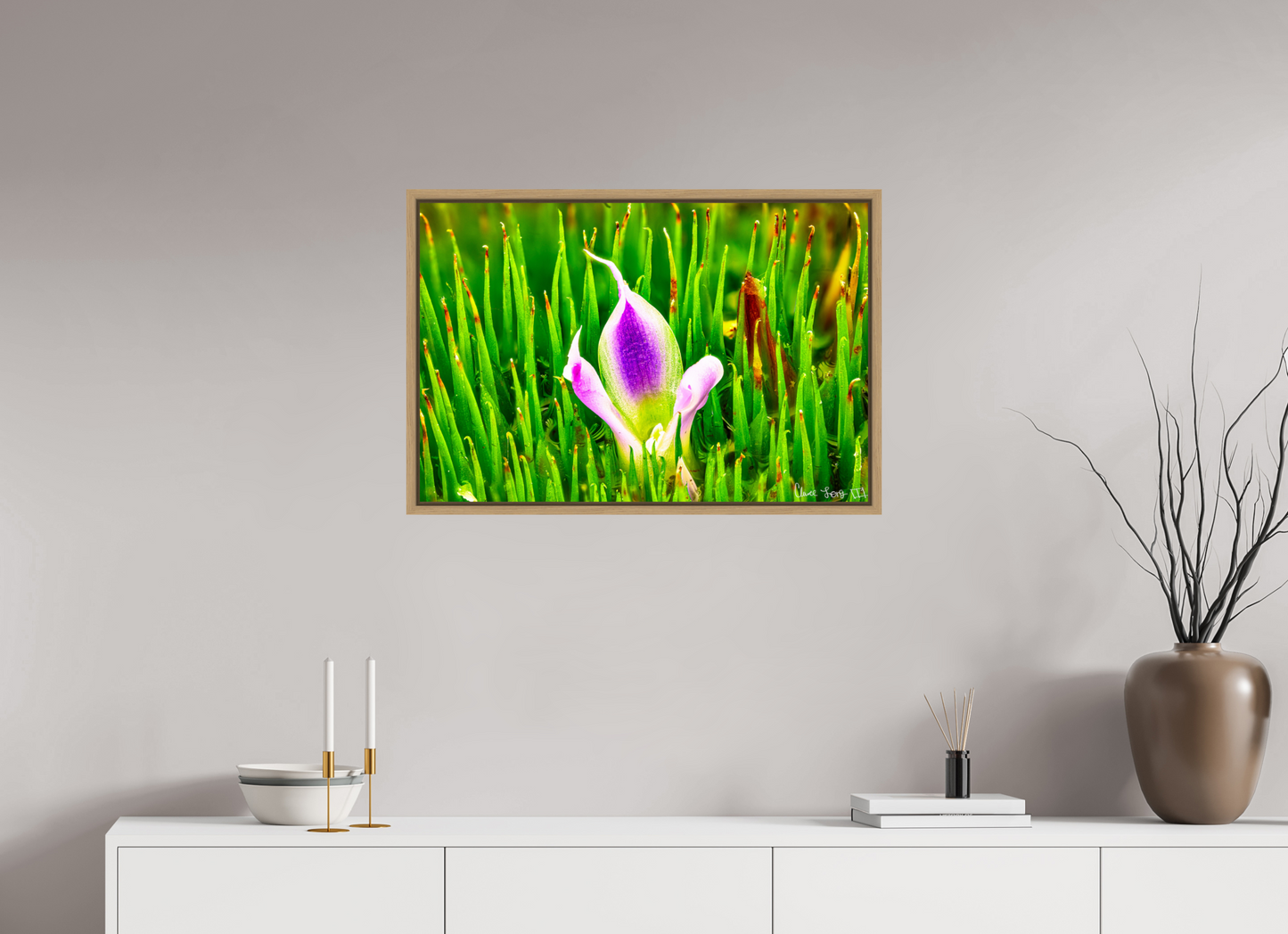 30 x 20″, Floater Frame Natural Oak Maverick