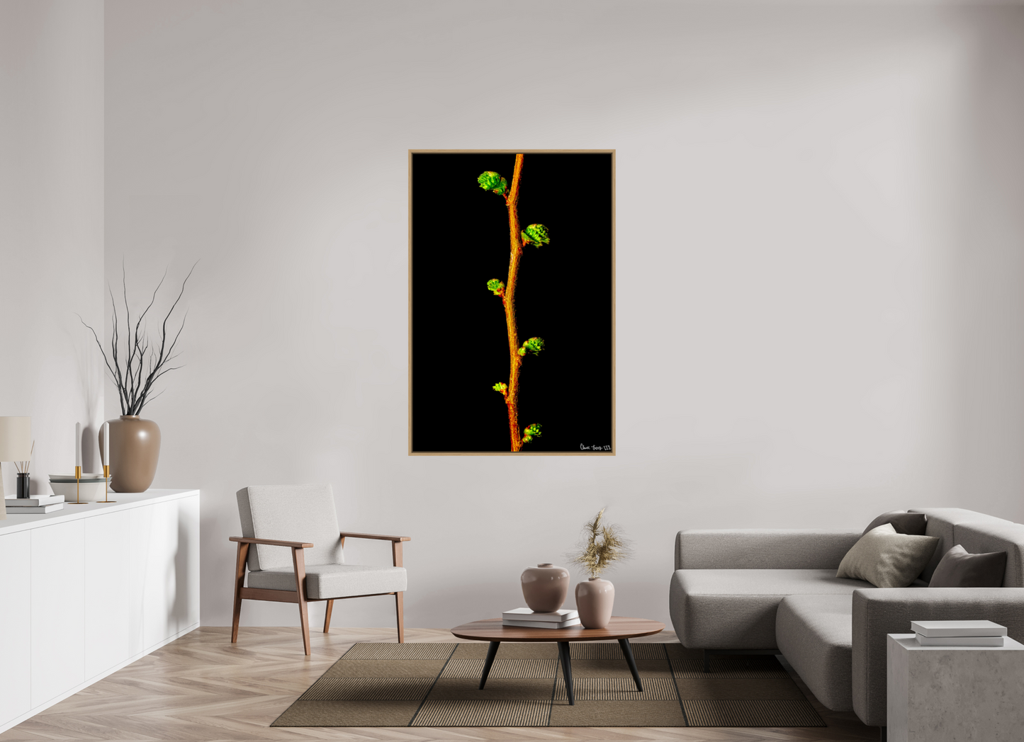 40 x 60″, Floater Frame Natural Oak The Ladder of Life