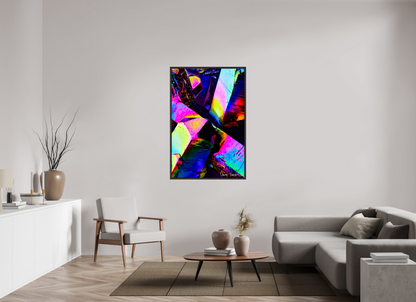 36 x 54″, Floater Frame Alder Brown Prismatic Shards