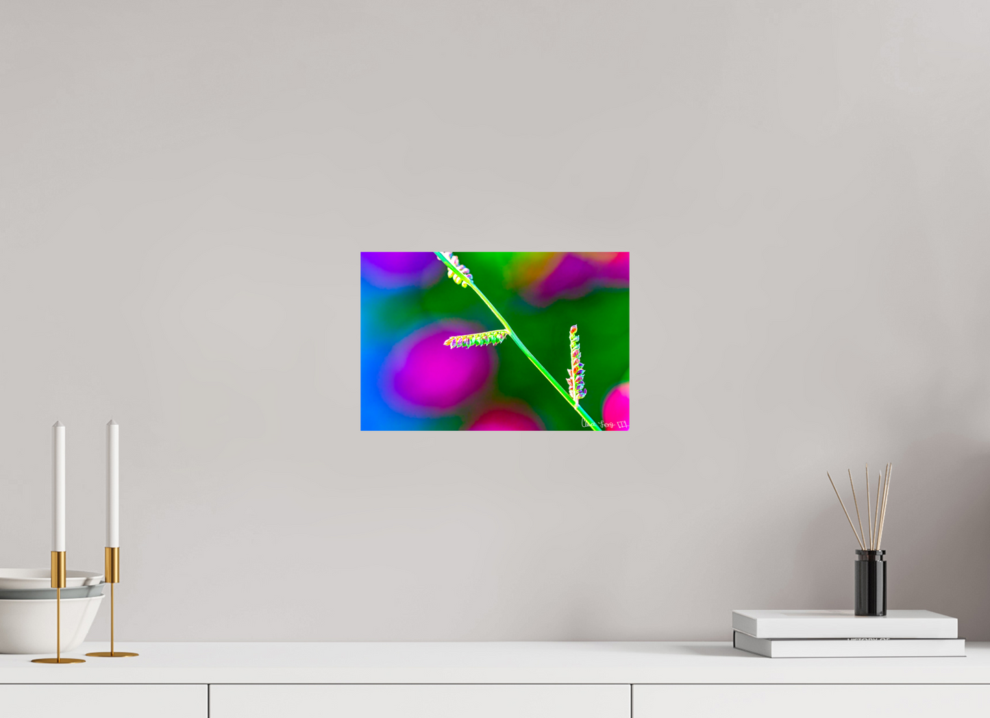12 x 8″, Glossy Metal Technicolor Vibes