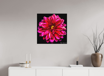 25 x 25″, Matte Metal Droplets Galore