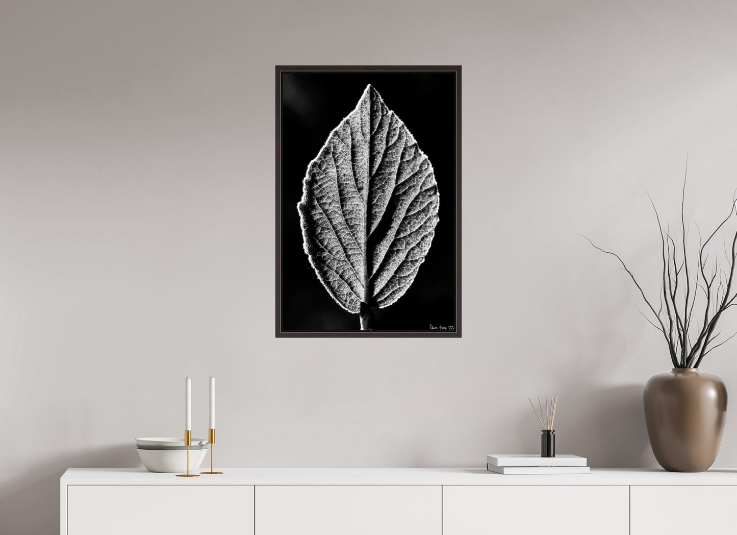 20 x 30″, Floater Frame Alder Brown Eclipse