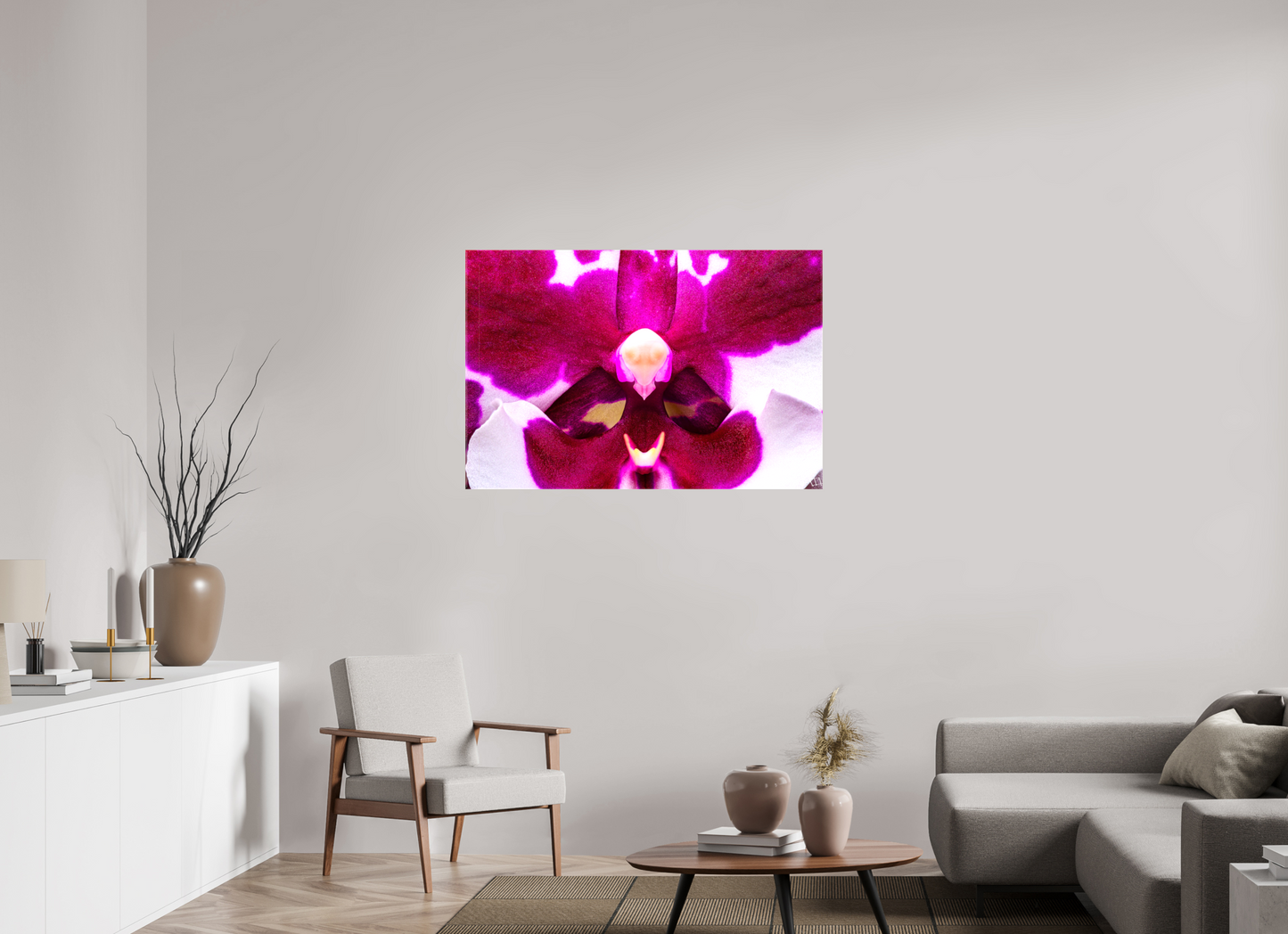 45 x 30″, Glossy Canvas Droid Orchid