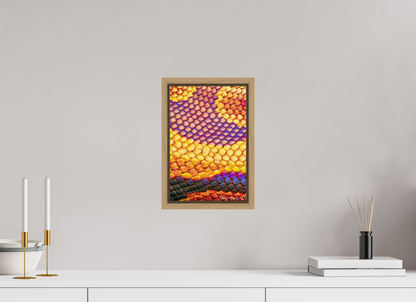 8 x 12″, Floater Frame Natural Oak Python’s Iridescence