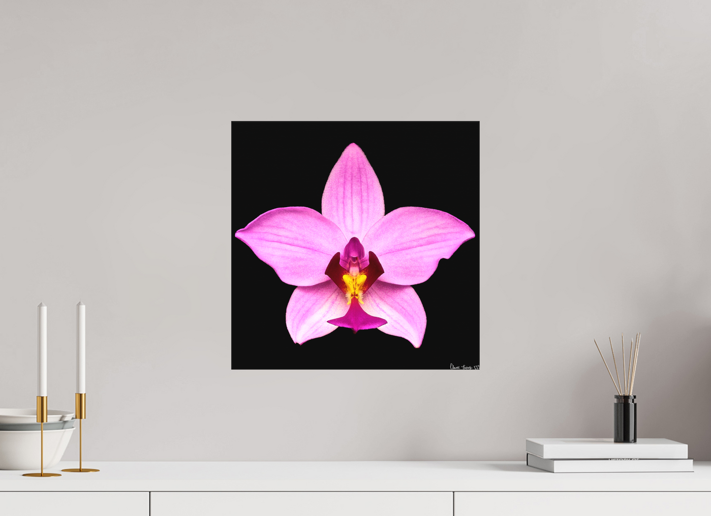 15 x 15″, Matte Canvas Bubblegum Star