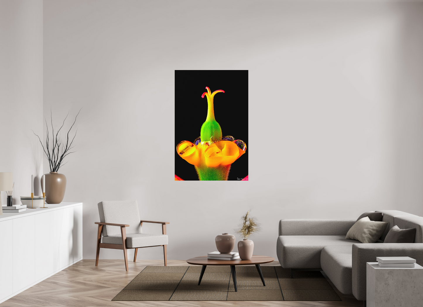 36 x 54″, Matte Metal Bubble Fountain