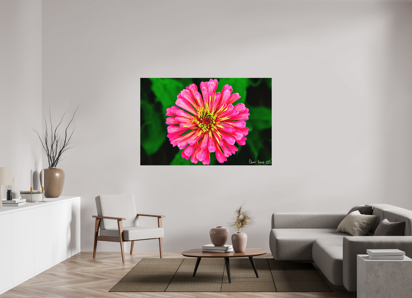 66 x 44″, Matte Metal Peach Summer