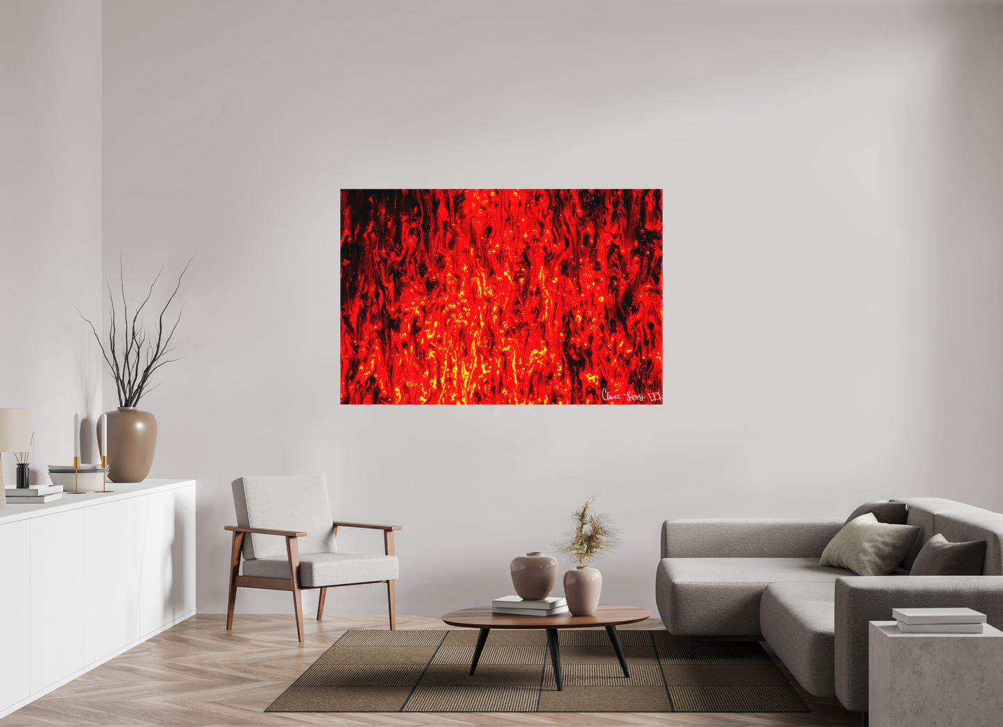 66 x 44″, Matte Canvas Inferno