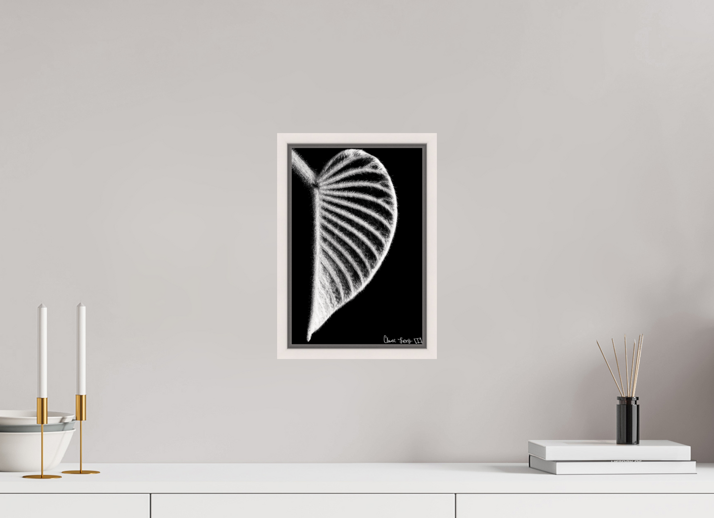 8 x 12″, Floater Frame Maple White Onyx Organ