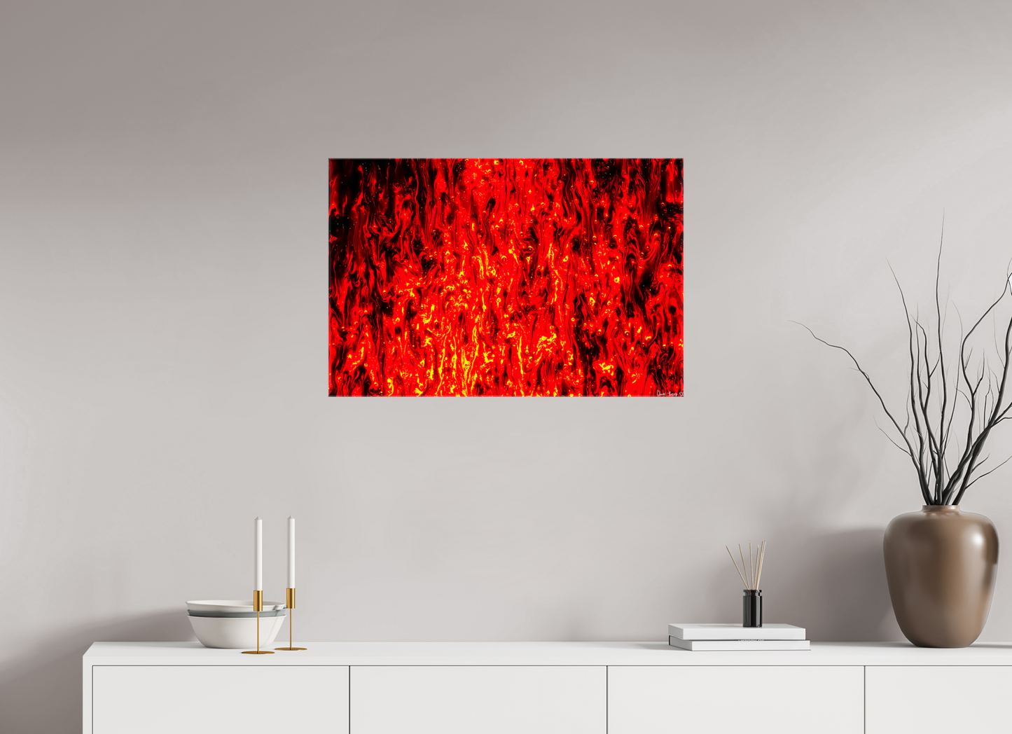 30 x 20″, Glossy Canvas Inferno