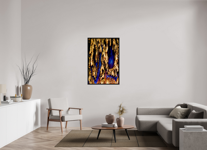 30 x 45″, Floater Frame Black Oak Gilded Torrent