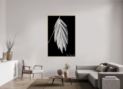44 x 66″, Floater Frame Natural Oak Tenebrous Sea Oat