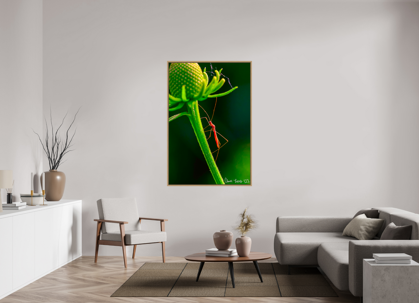 40 x 60″, Floater Frame Natural Oak Reaching the Apex