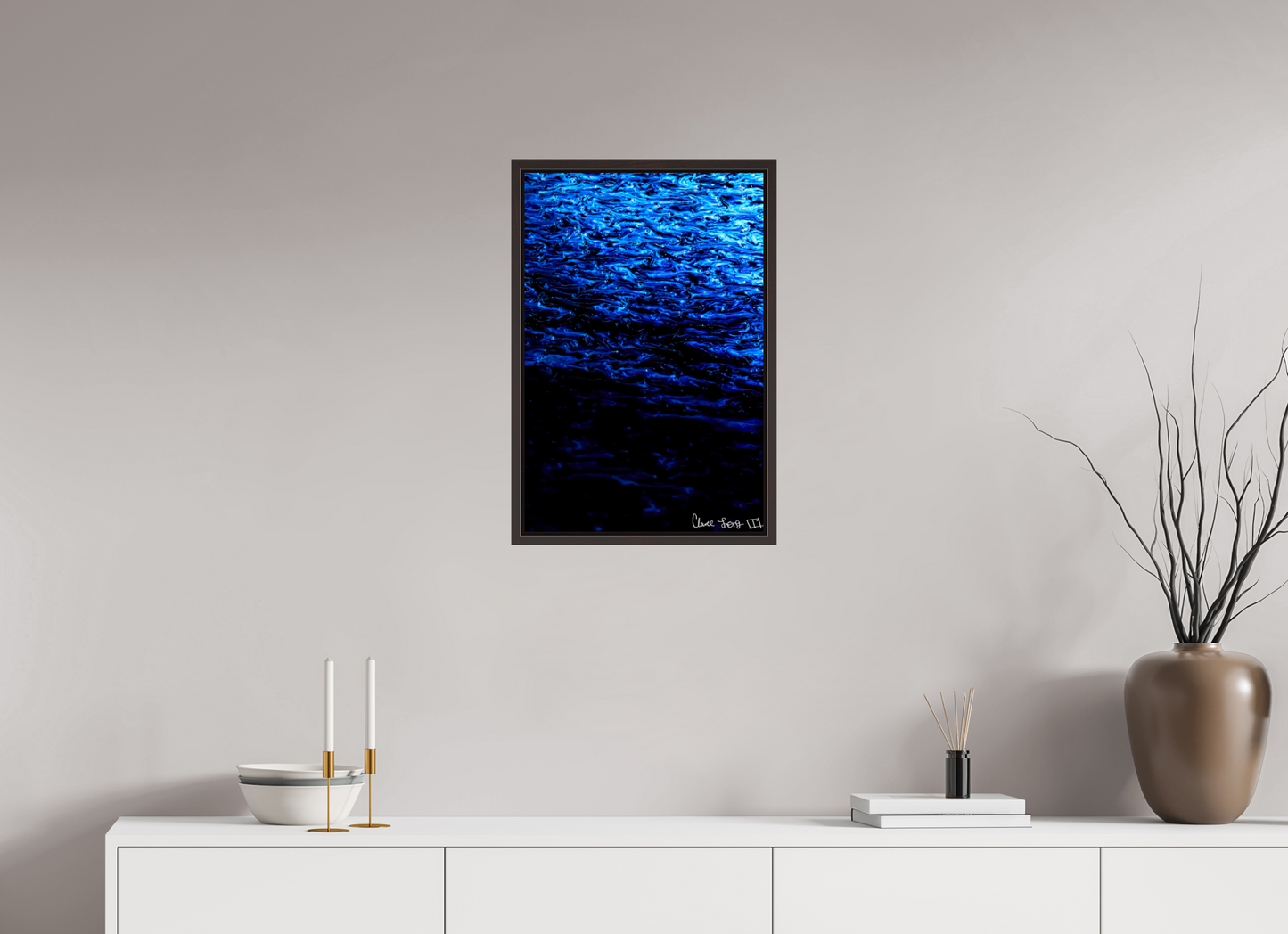 16 x 24″, Floater Frame Alder Brown Submergence