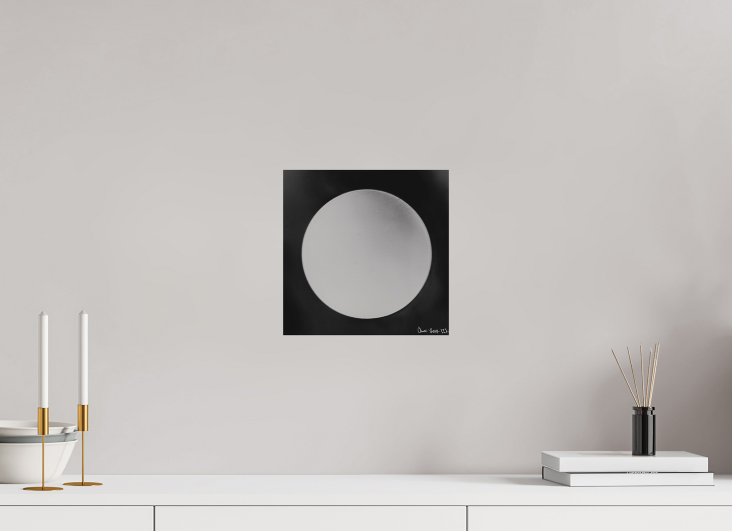 10 x 10″, Matte Metal Lycan’s Moon