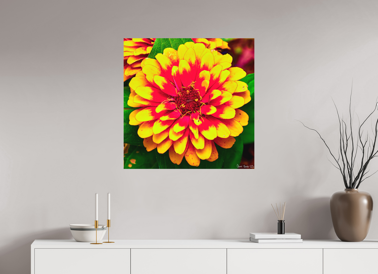 30 x 30″, Matte Metal Radiance