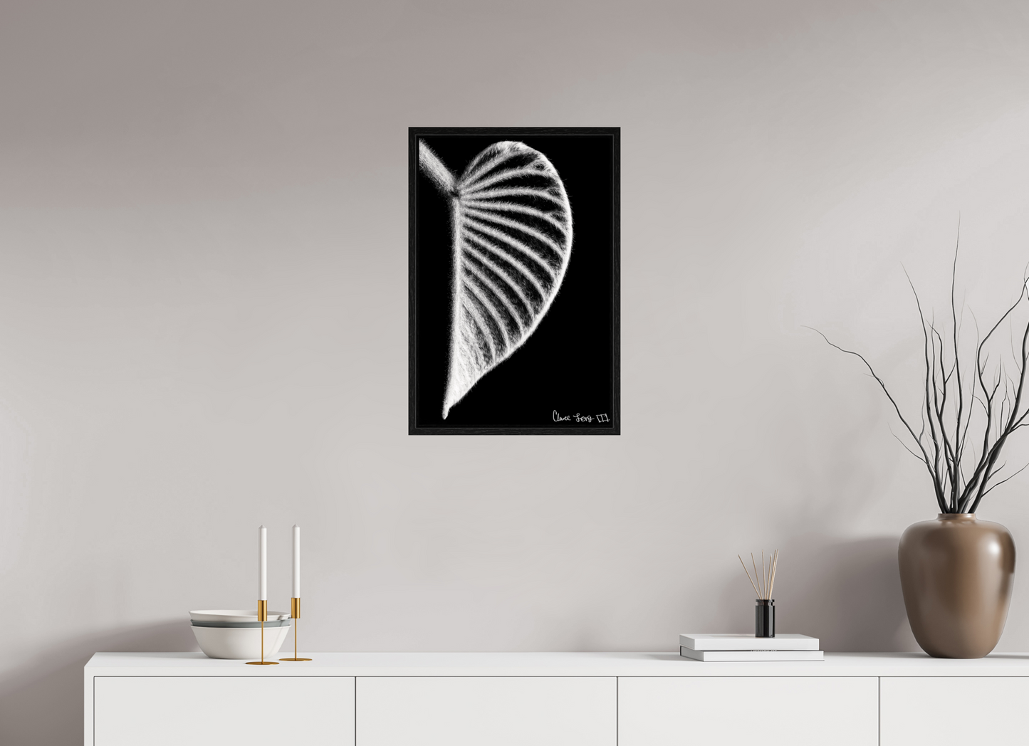 16 x 24″, Floater Frame Black Oak Onyx Organ
