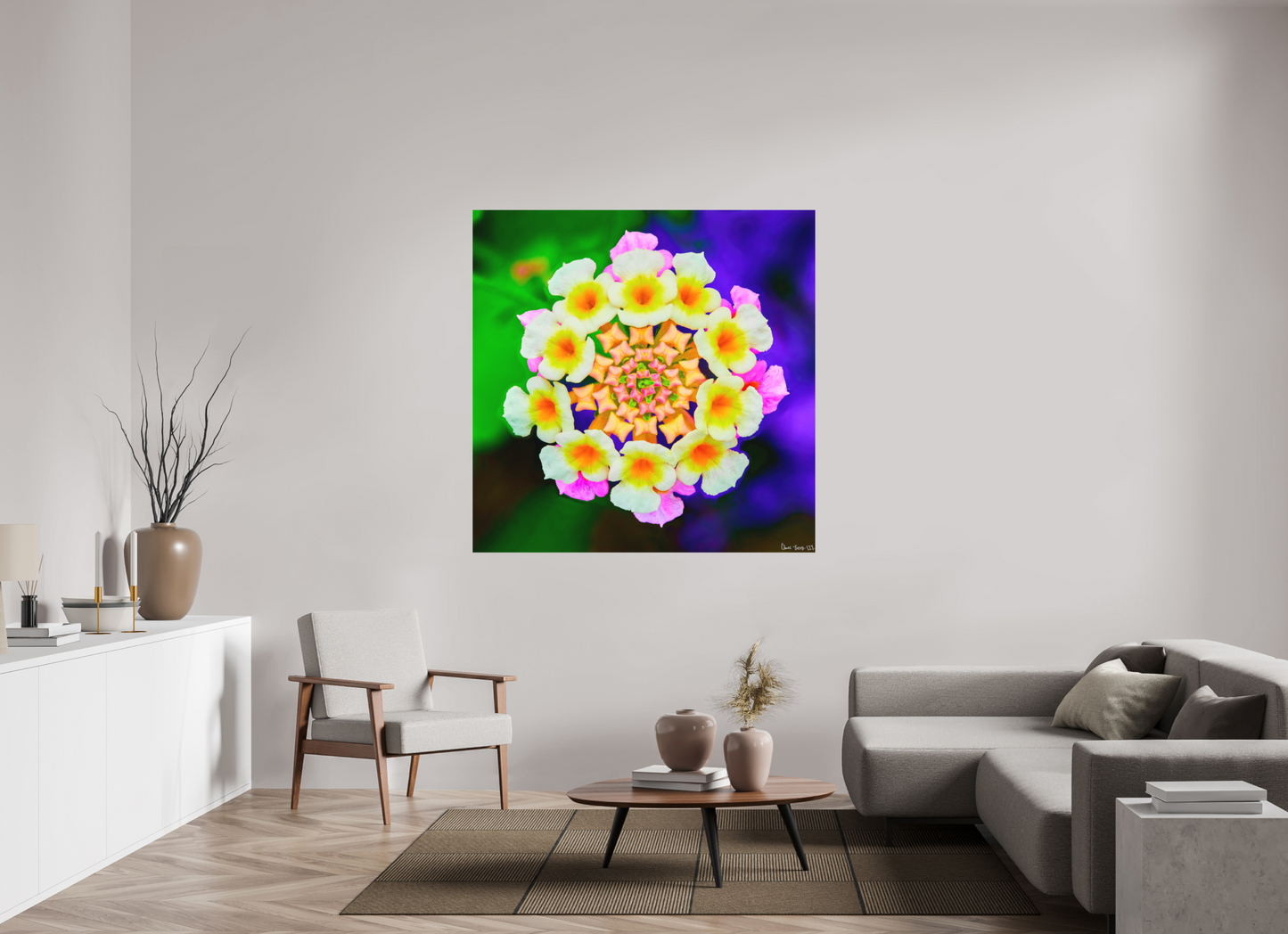 55 x 55″, Direct Print on Aluminum Dibond Default Quintessence