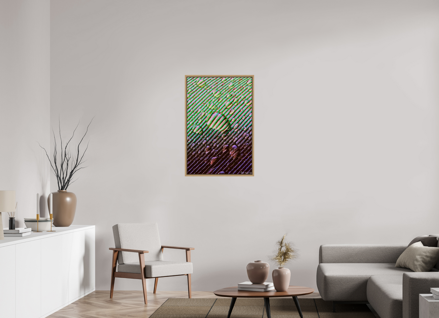24 x 36″, Floater Frame Natural Oak Superabundance