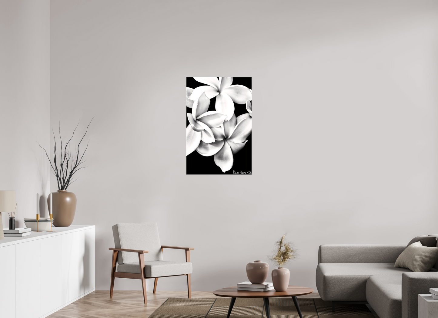 24 x 36″, Glossy Canvas Floral Abyss