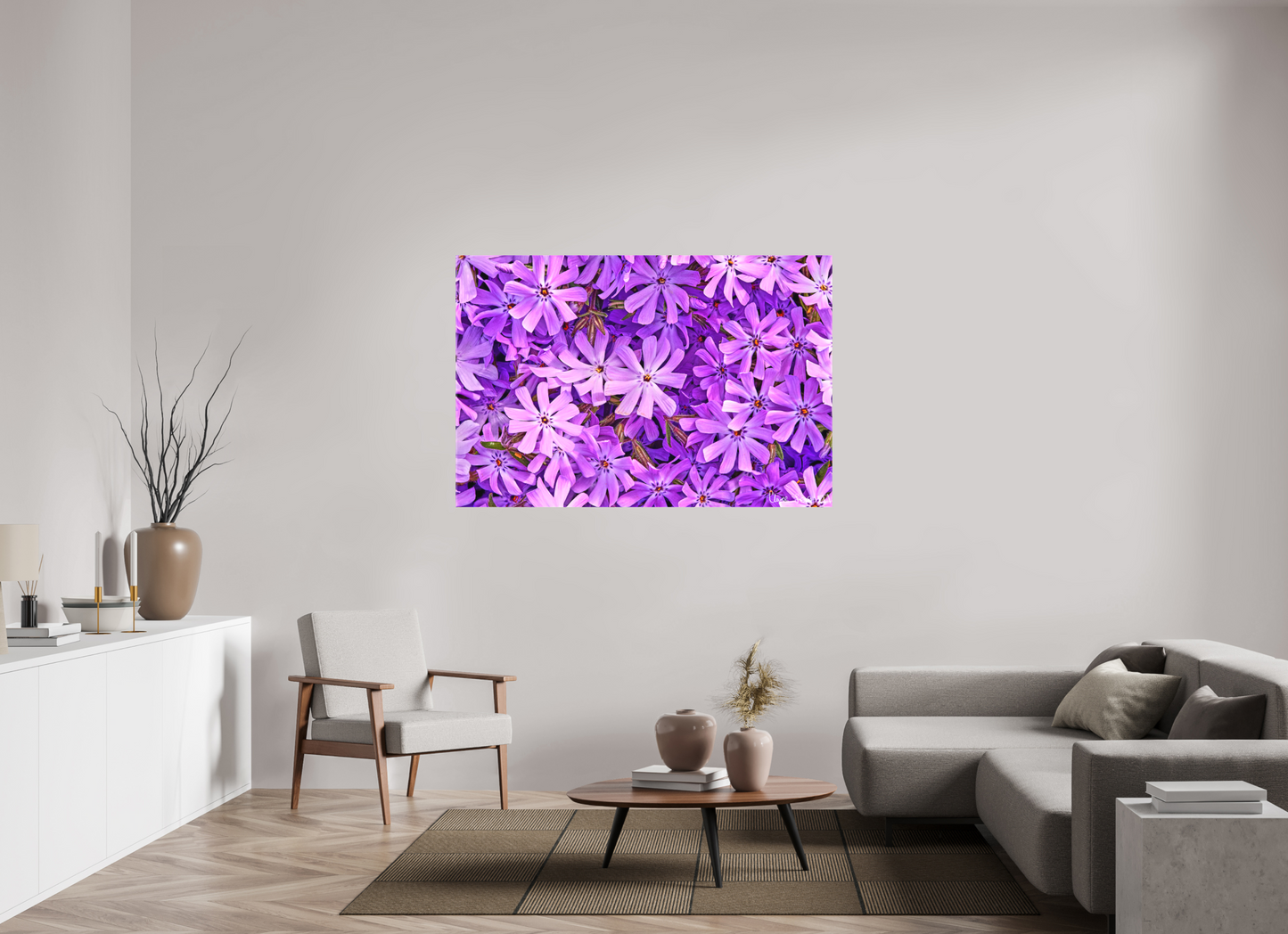60 x 40″, Matte Canvas Lavender Moss Phlox