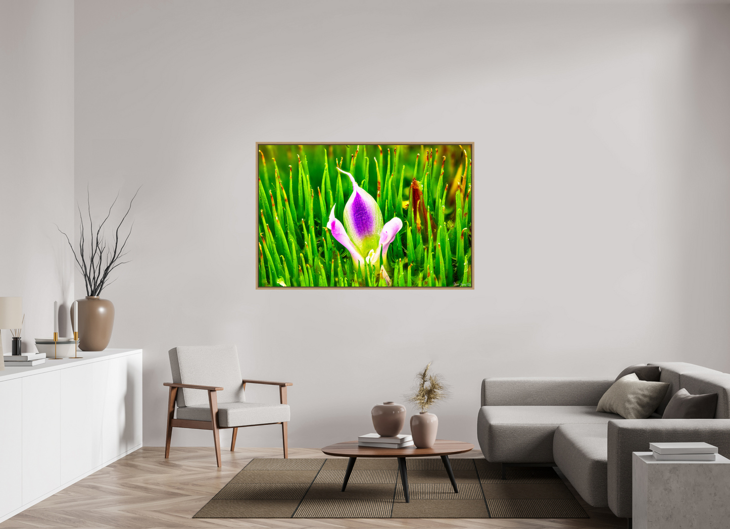 60 x 40″, Floater Frame Natural Oak Maverick