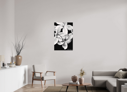 24 x 36″, Matte Metal Floral Abyss