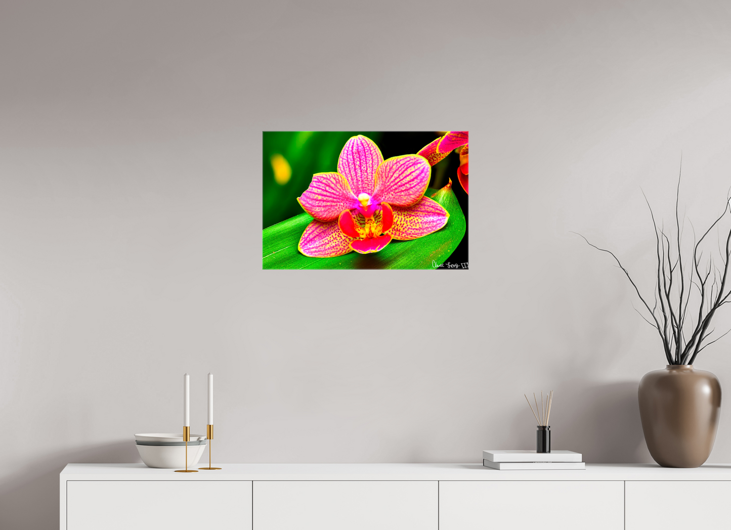 24 x 16″, Glossy Canvas Vigorous Orchid