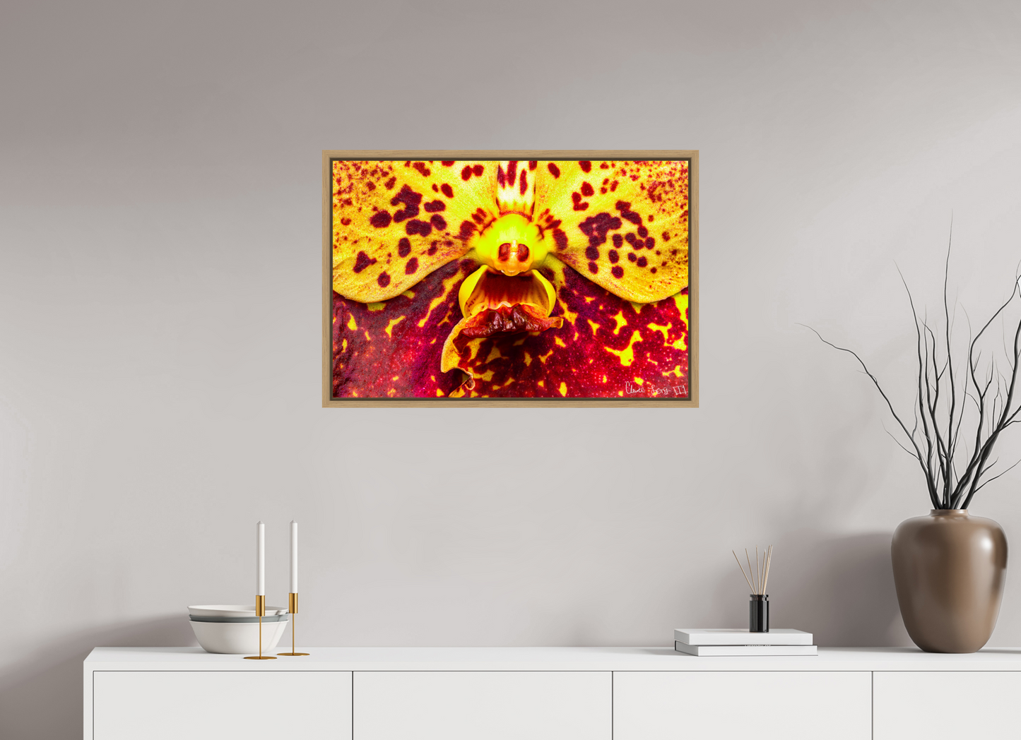 30 x 20″, Floater Frame Natural Oak The Flying Thing