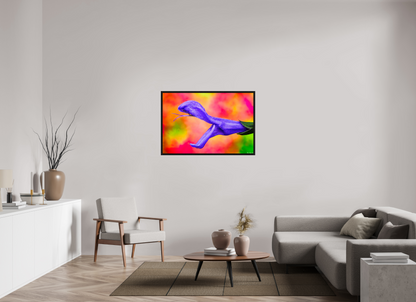 45 x 30″, Floater Frame Black Oak Eden’s Serpent