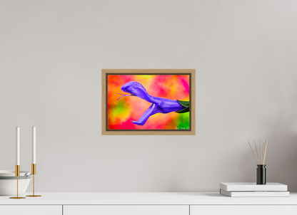 12 x 8″, Floater Frame Natural Oak Eden’s Serpent