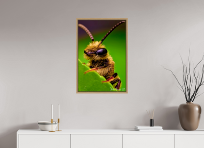 20 x 30″, Floater Frame Natural Oak The Cutest Bee