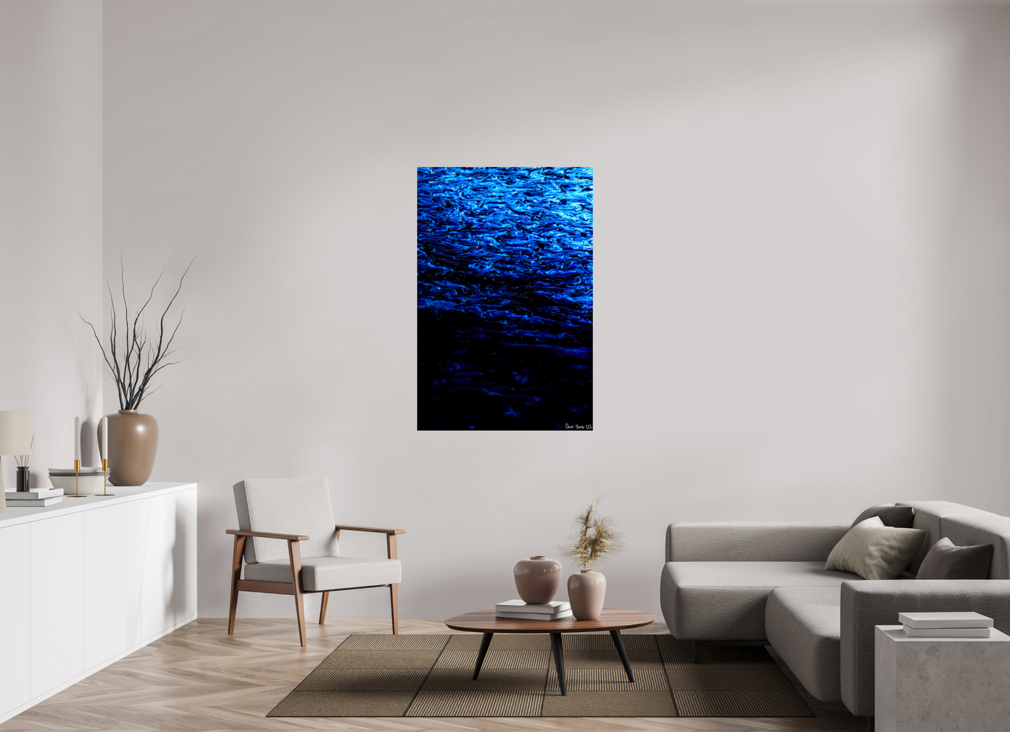 36 x 54″, Glossy Metal Submergence