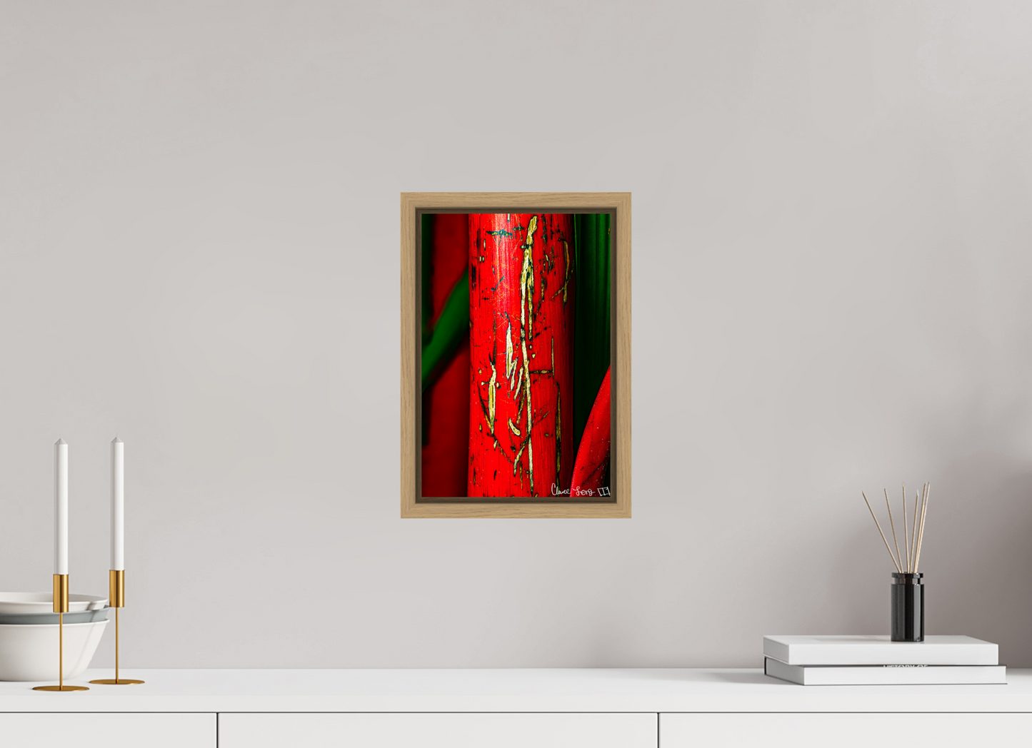 8 x 12″, Floater Frame Natural Oak Wounded