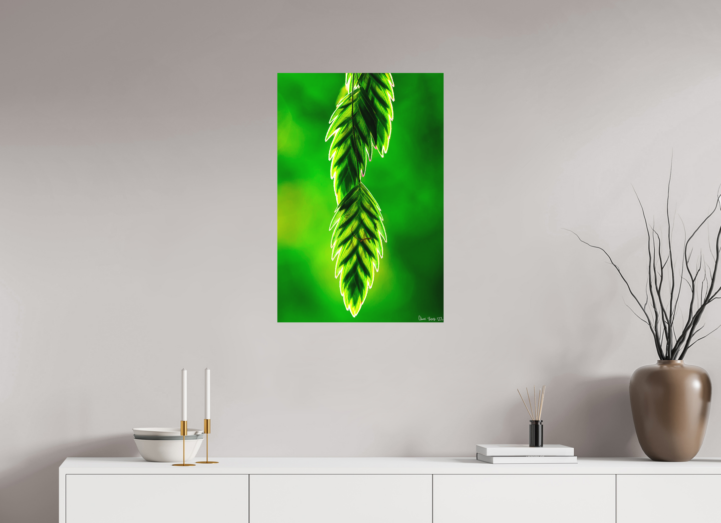 20 x 30″, Matte Metal Harmonic Trinity