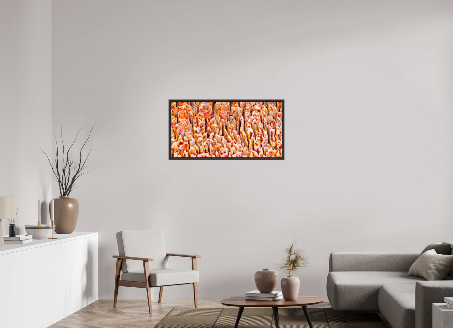 40 x 20″, Floater Frame Alder Brown Inescapable Decay
