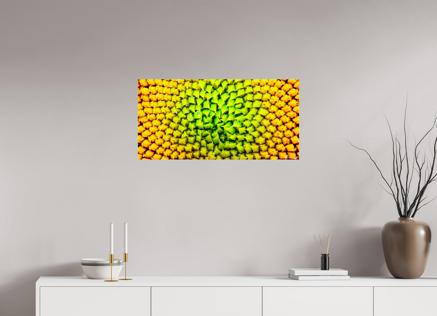 32 x 16″, Acrylic Geometric Harmony
