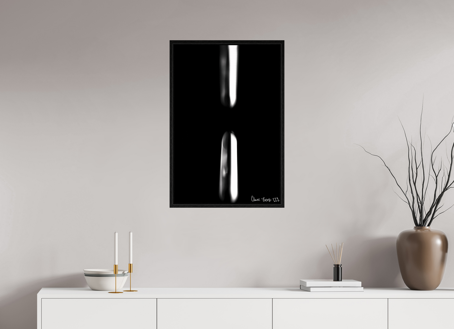 20 x 30″, Floater Frame Black Oak Free Fall