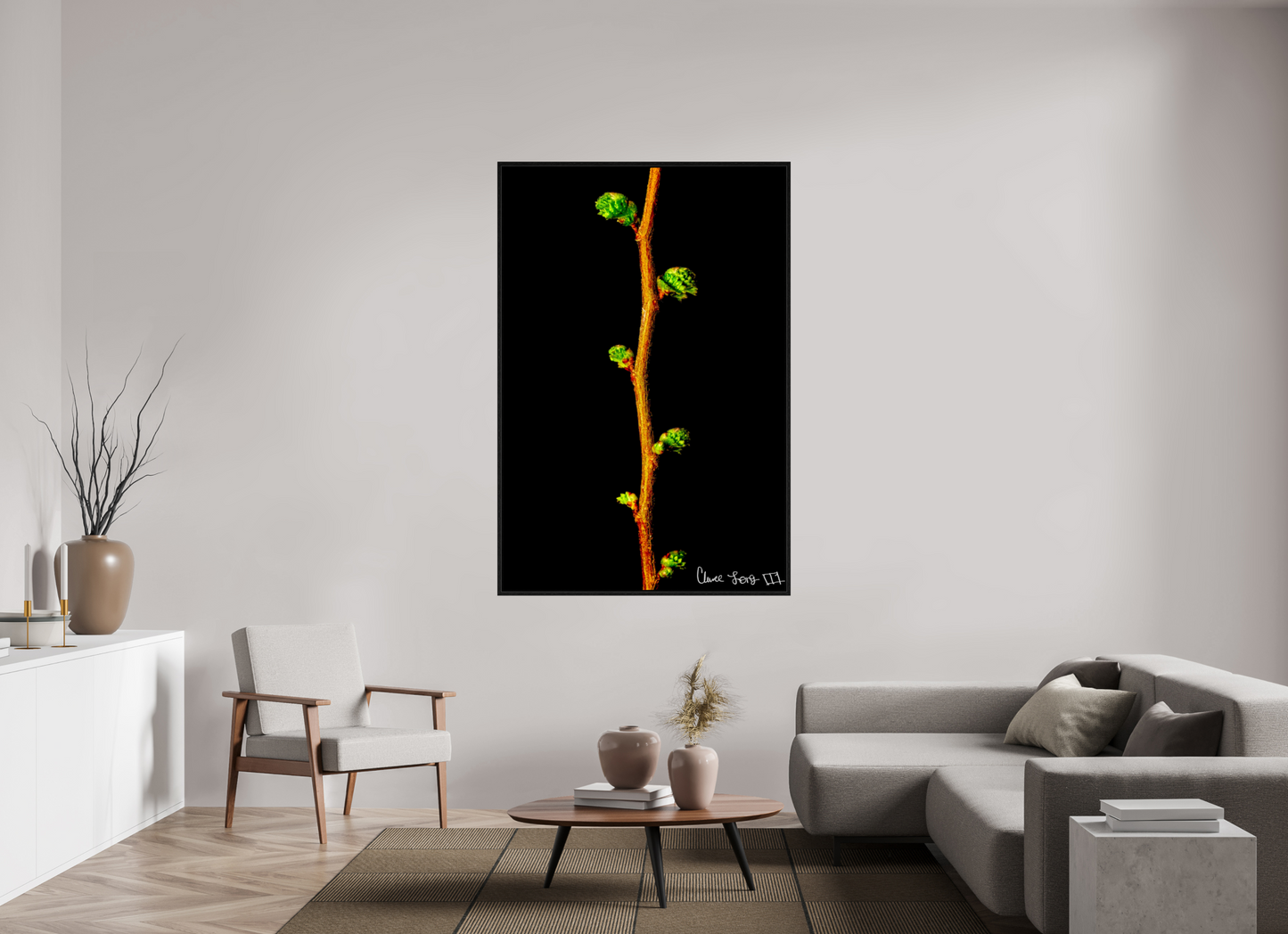 44 x 66″, Floater Frame Black Oak The Ladder of Life