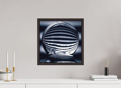 15 x 15″, Floater Frame Alder Brown Orb of Light