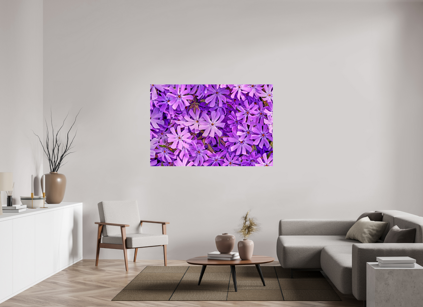 60 x 40″, Acrylic Lavender Moss Phlox