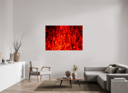 60 x 40″, Glossy Metal Inferno