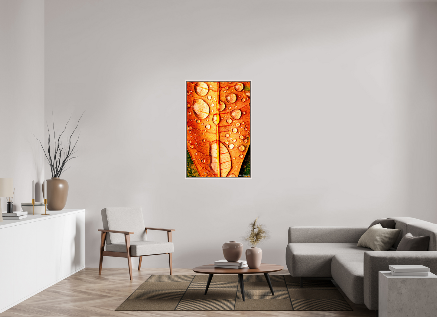 30 x 45″, Floater Frame Maple White Transparency