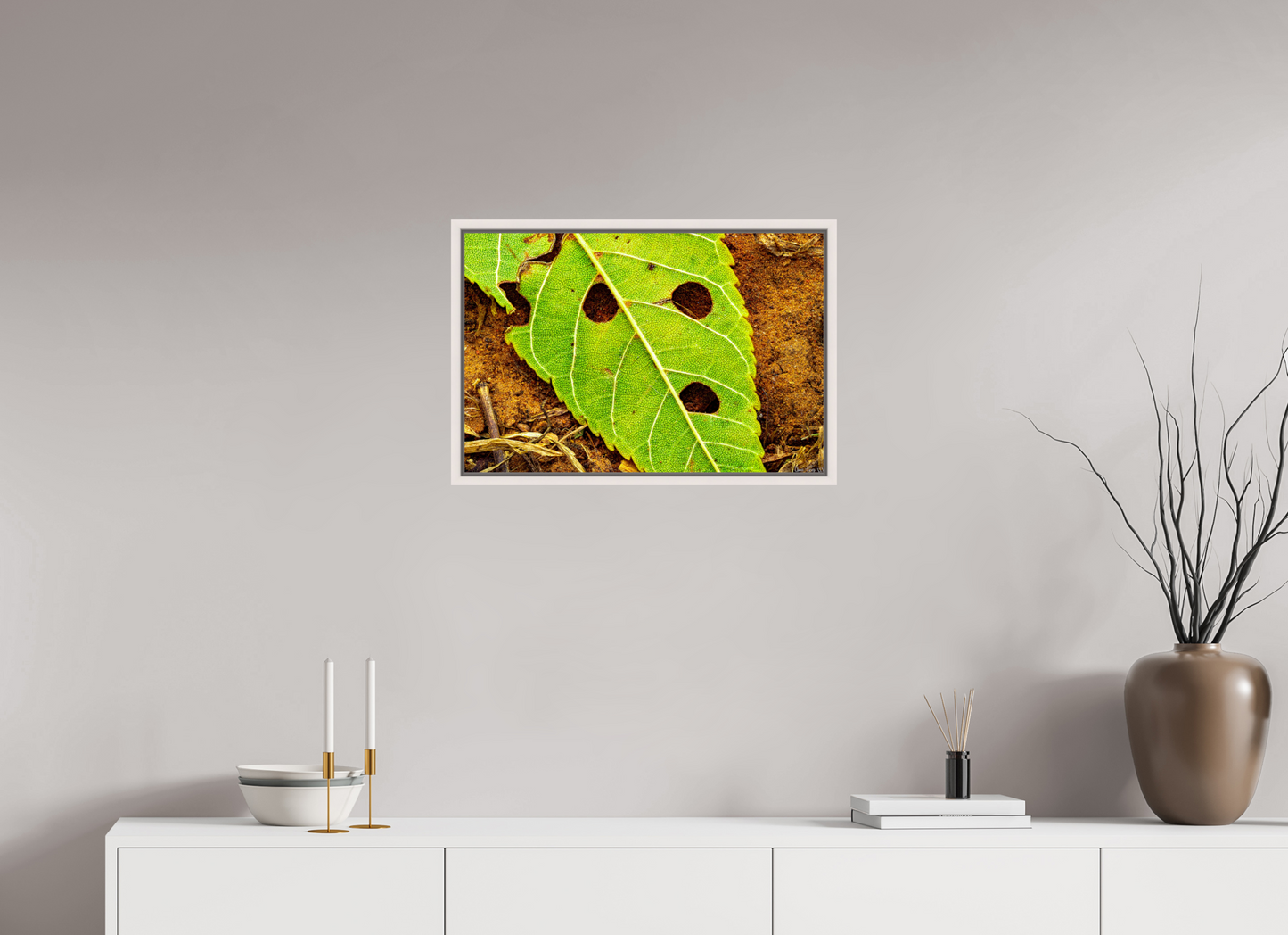 24 x 16″, Floater Frame Maple White Flabbergasted