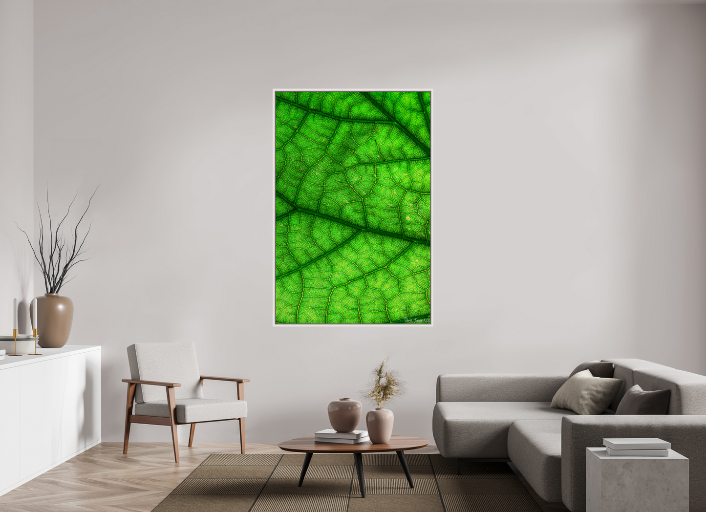 44 x 66″, Floater Frame Maple White Rivers & Streams