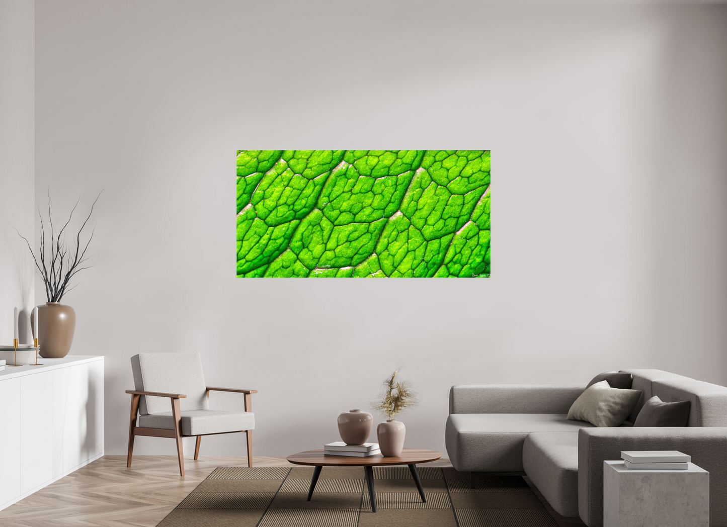 70 x 35″, Glossy Canvas Uniformed Venation