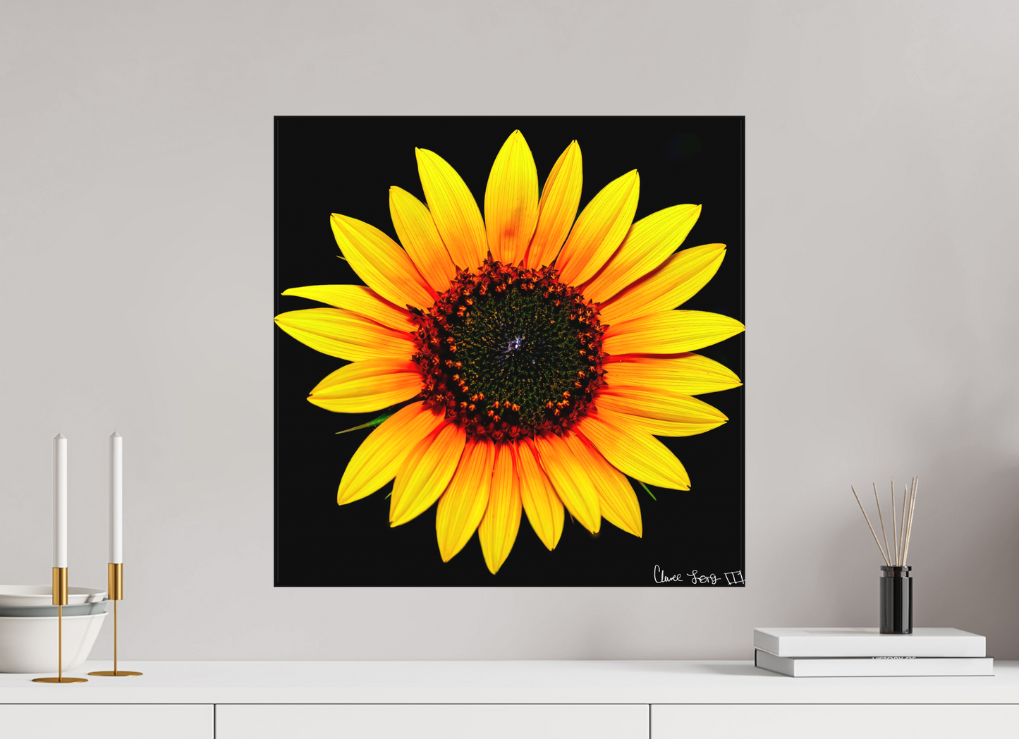 20 x 20″, Matte Canvas Nana’s Sunflower